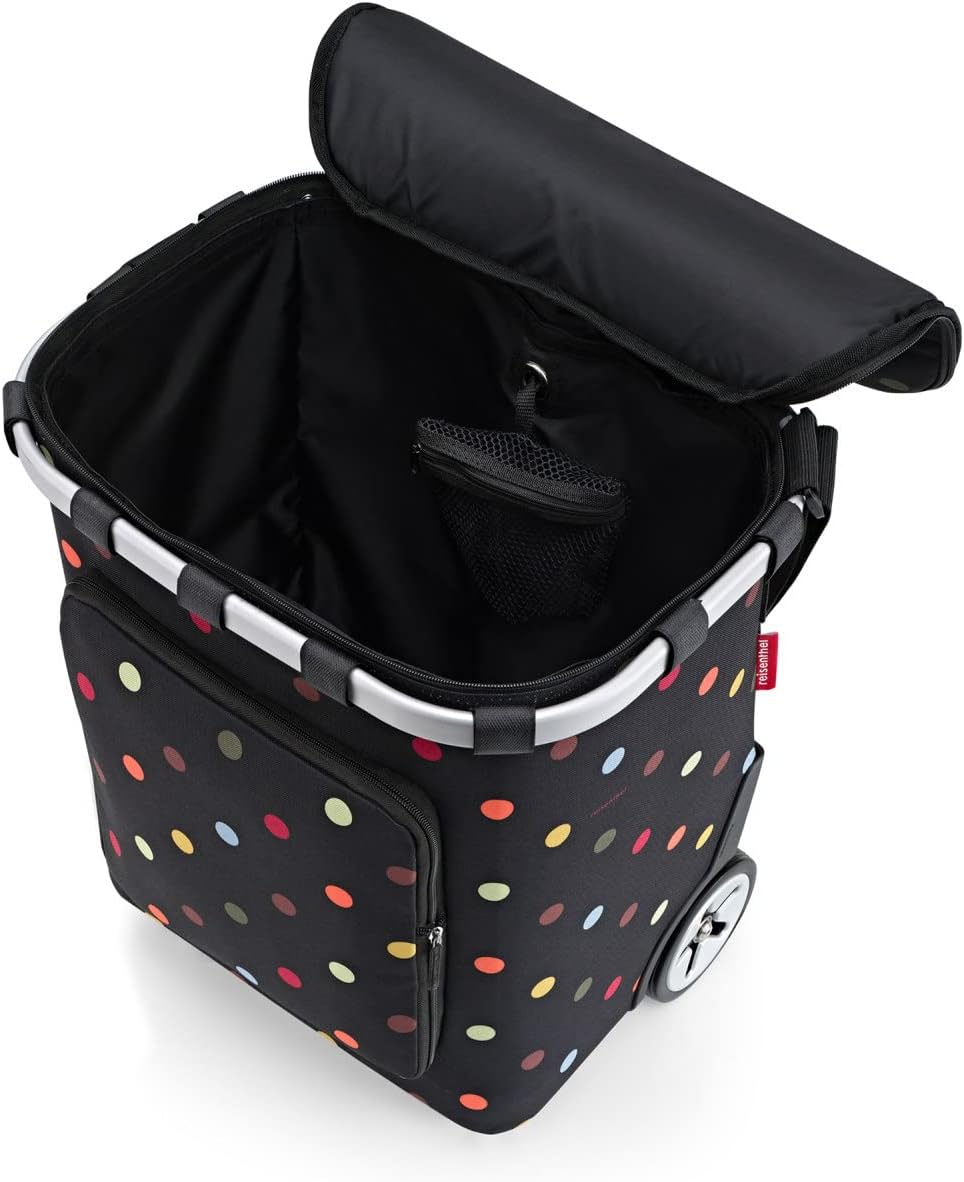 reisenthel carrycruiser Plus dots – Tragbarer Einkaufstrolley mit stabilem Aluminiumrahmen, Schulter