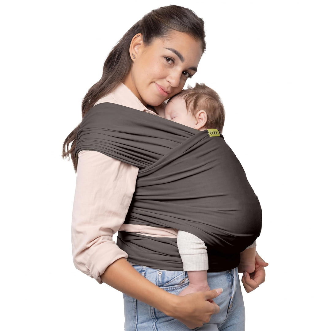 Boba Babytragetuch ab Geburt bis 15 kg - Kuschelweiches & Stützendes Baumwollfrottee, Tragetuch Baby