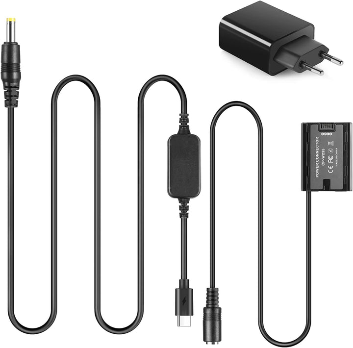 CP-W235 USB-C-Adapter Netzkabel DC-Koppler-Kit Ersatz NP-W235-Batterie für Fujifilm X-T4, VG-XT4-Kam