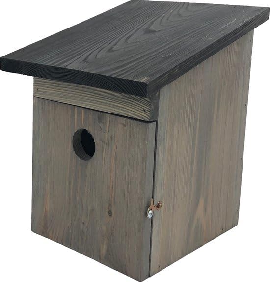 Vogelhaus 21 x 19 x 25 cm – Nistkasten für Meisen, Holz, FSC-Zertifiziert, mit Zugangstür und Futter