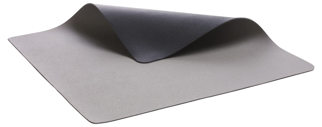 BITZ Tischset, Platzset in Leder-Look, Abwaschbar, 46 x 33 cm, 4er-Set, Schwarz/Grau 33 x 46 cm Schw