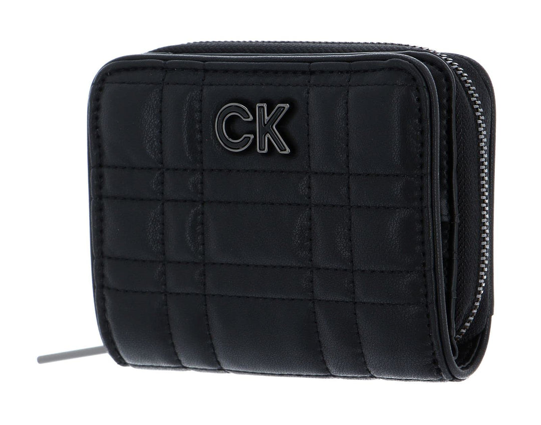 Calvin Klein Re-Lock Quilt Zip Around Wallet CK Black