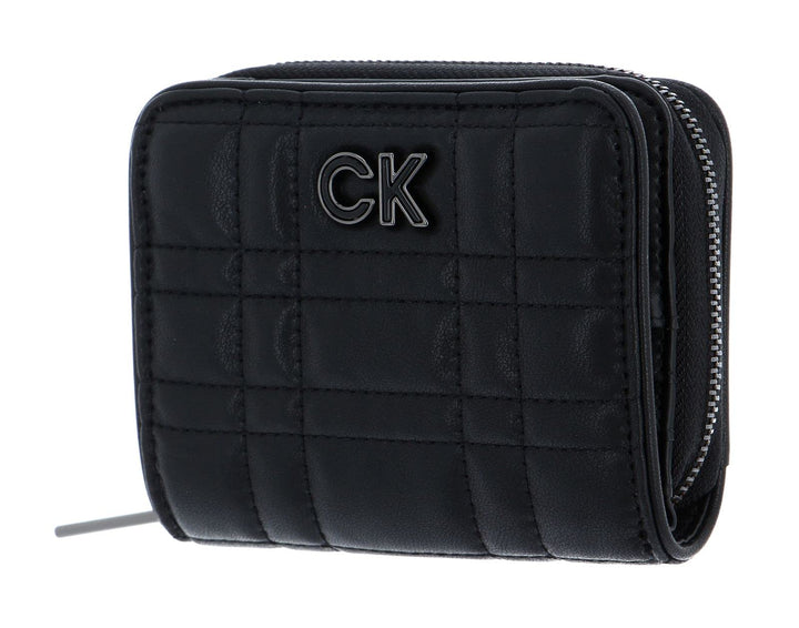 Calvin Klein Re-Lock Quilt Zip Around Wallet CK Black