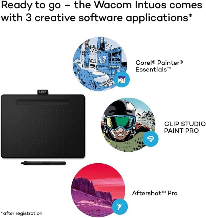 Wacom INTUOS Basis MEDIUM EXC LDLCIntuos Bas Medium ohne LDLC CTL-6100K-B Schwarz