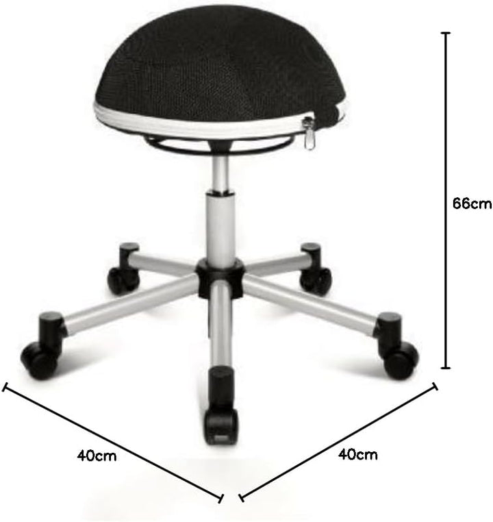 Topstar,SH17BB0,Sitness AA8Half Ball,Fitness-Hocker, Arbeitshocker, Rollhocker,Dreidimensional beweg