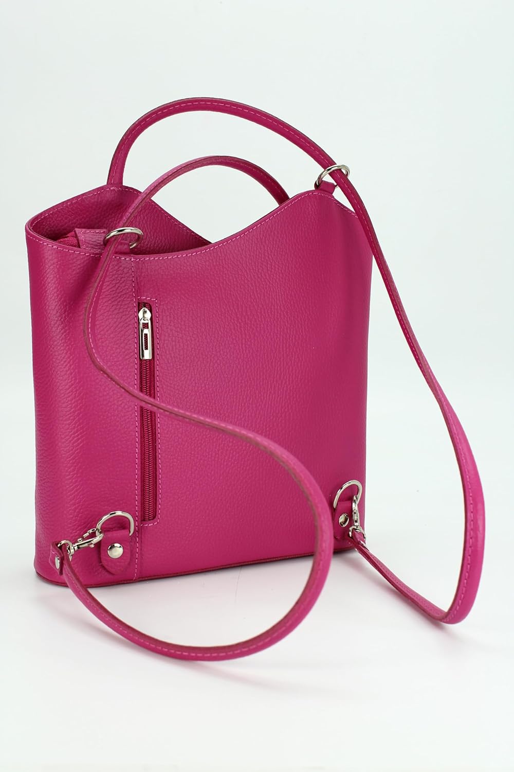 Belli italienische Ledertasche Backpack Classic 2in1 Damen Rucksack Leder Handtasche made in italy S
