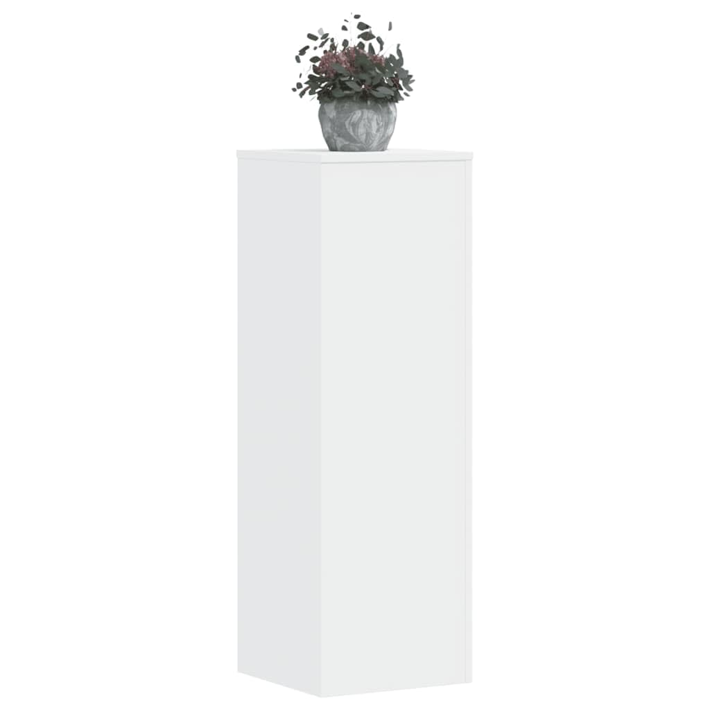 Pflanzenständer 2 STK. Weiss 33x33x100 cm Holzwerkstoff Pflanzenregal, Blumenregal Indoor/Outdoor, B