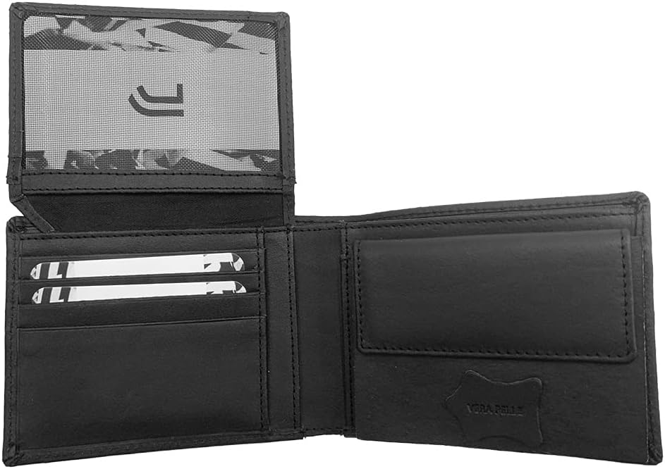 Juventus 133062, Geldbörse aus Leder, offizielles Produkt für Herren, schwarz, 125 x 95 x 30 mm