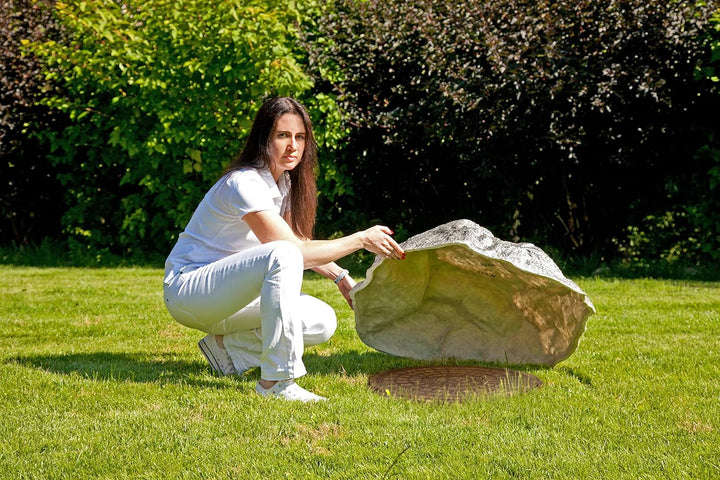 Kunstfelsen Für Garten Abdeckung Für Poolpumpe Sandfilteranlage Gullideckel Dekosteine Felsen Für Sc