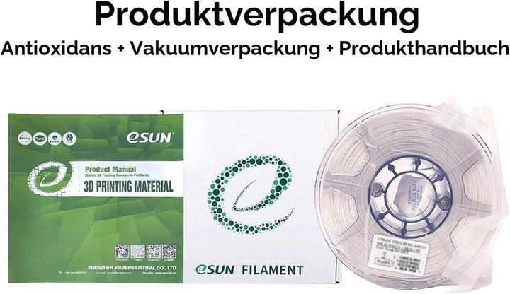 eSUN PLA Leuchtet 3D Drucker Filament, im Dunkeln Leuchtendes Regenbogen Filament 1.75mm, 1kg Spule
