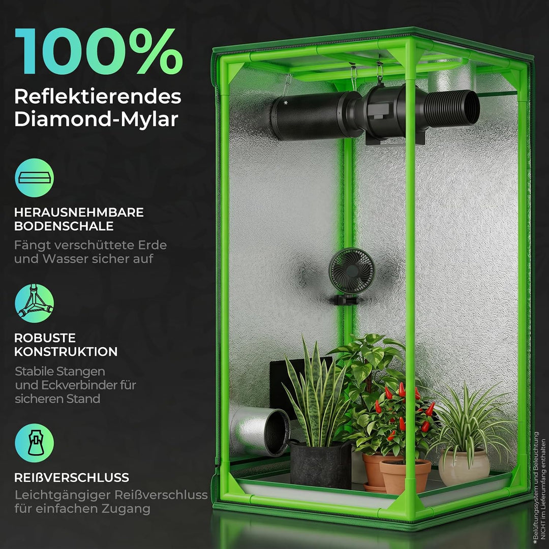 Kingpower Grow Box Grow Zelt für Pflanzen Growbox Gewächshaus Garten Anzucht Gemüse Kräuter Schrank
