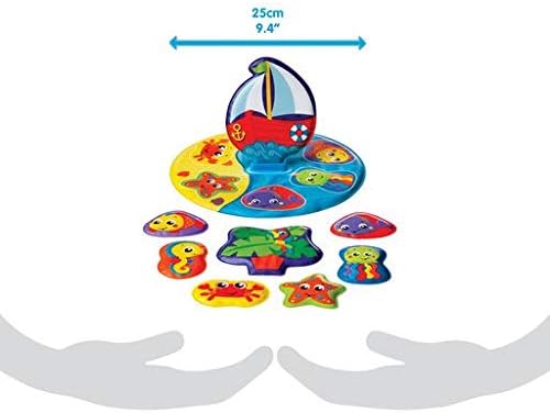 Playgro Badepuzzle, 9-teilig, Mit bunten Tiermotiven, Ab 6 Monaten, BPA-frei, Grösse: 25 x 25 cm, Fl