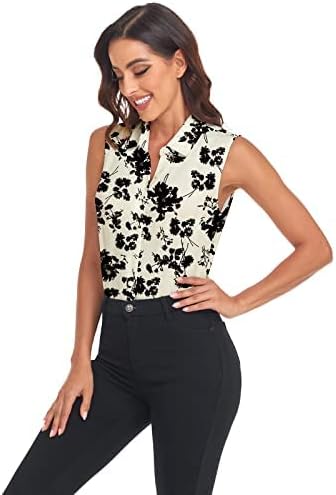 Soneven Bluse Damen Elegant Sport Tank Top mit Kragen Damen Ärmellos Poloshirt Golf Polo Sommer Ober