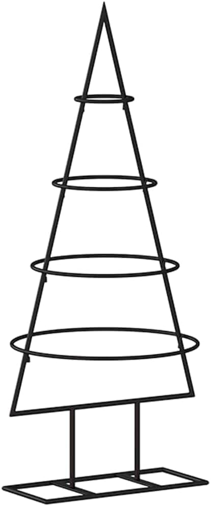 vidaXL Metall Weihnachtsbaum, Platzsparende Weihnachtsdeko, Christbaum mit Ständer aus Metall, Weihn