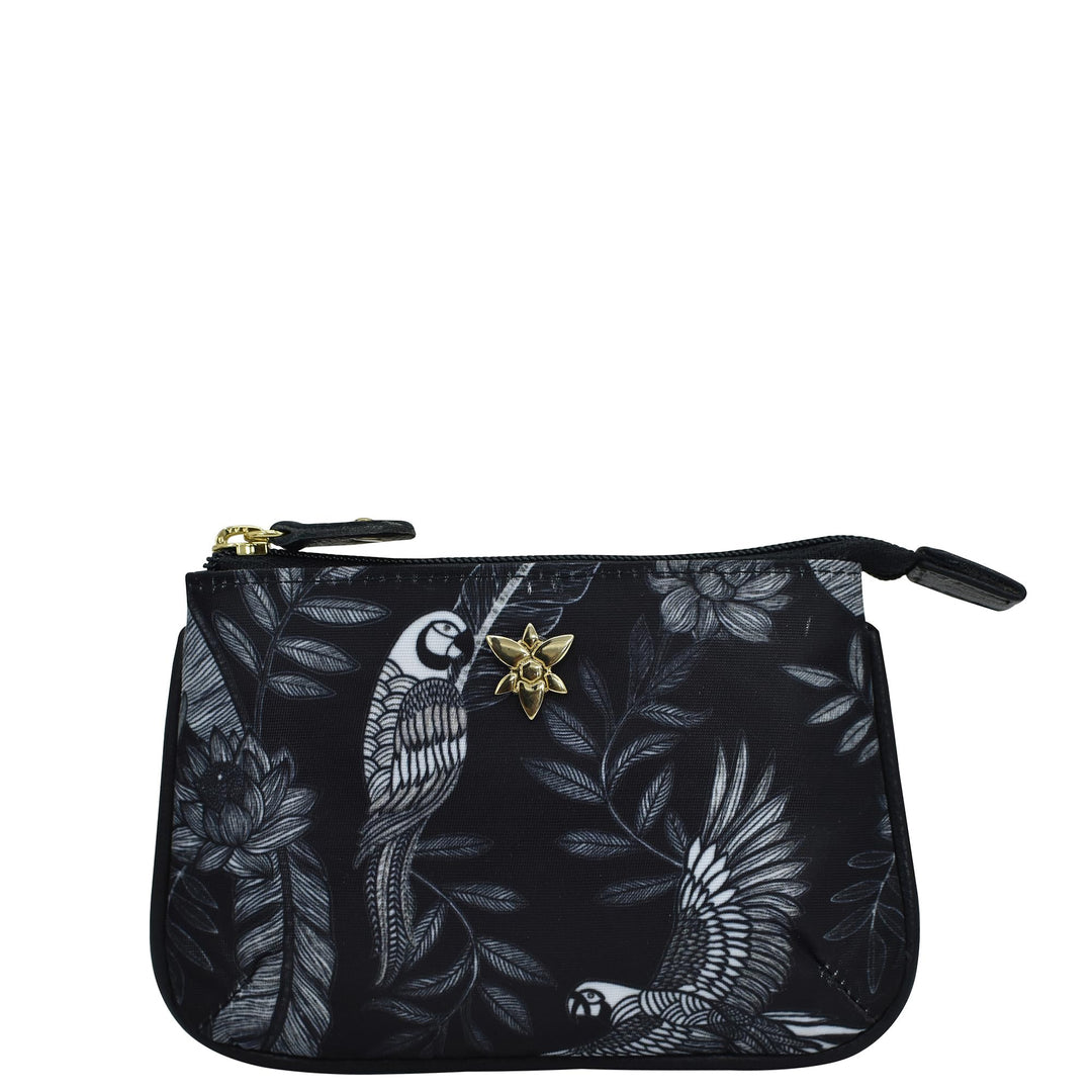 Anuschka Reise Etui mit Reissverschluss - Wanderlust Kollektion - Nylonstoff mit Leder Trim und Kuns