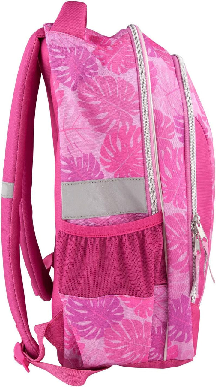 Depesche 10448 Schulrucksack TOPModel mit Tucan aus Streichpailletten, pink, ca. 23 x 34 x 44 cm, bu