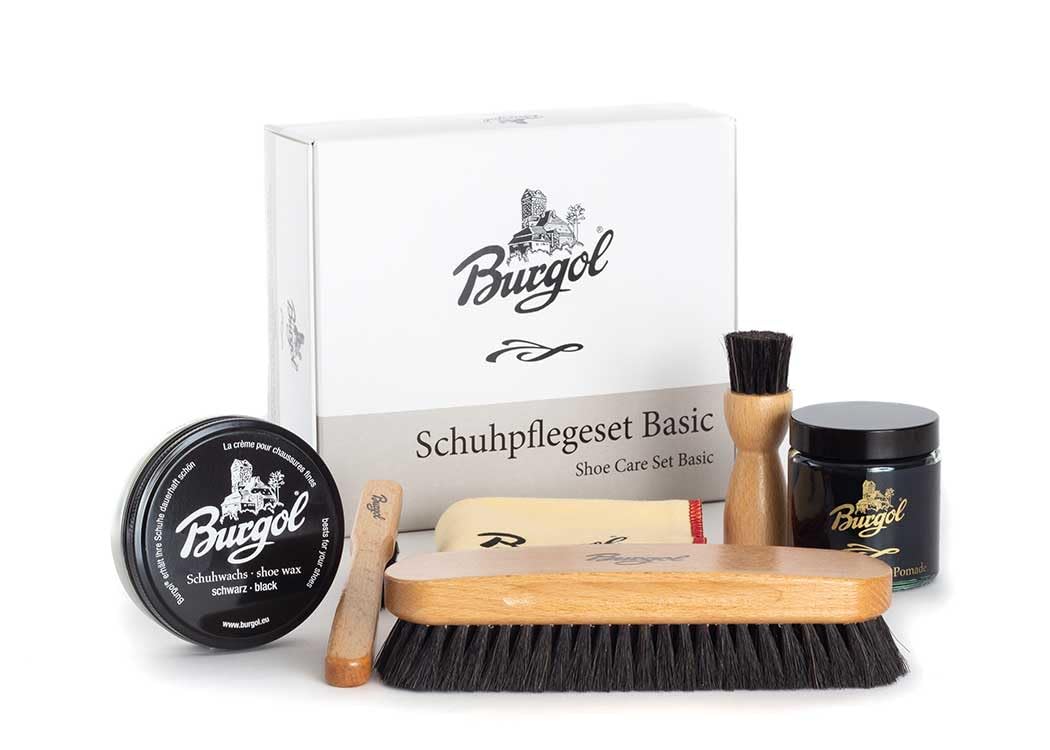 Burgol Schuhpflegeset Basic Schuhpflegeset Basic aus 10 Farben wählbar Rot, Rot