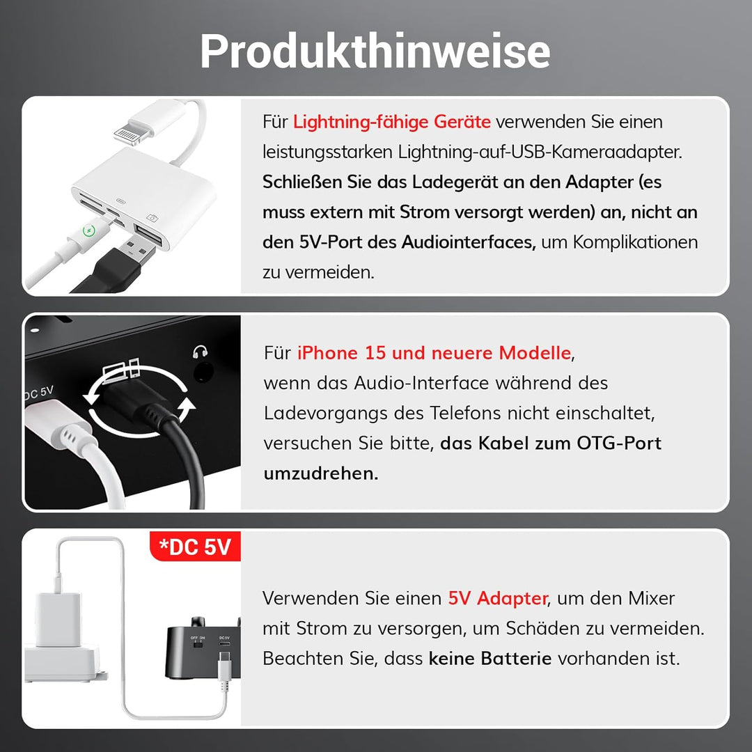 TONOR Podcast Mikrofon Set mit Audio Interface, ASMR Mikrofon, 2 Kondensatormikrofone, Audio Mixer,