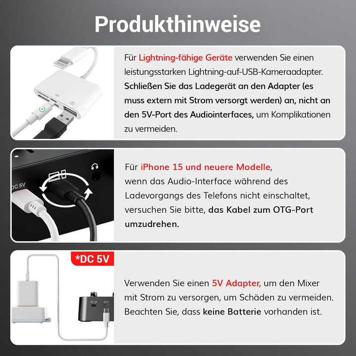 TONOR Podcast Mikrofon Set mit Audio Interface, ASMR Mikrofon, 2 Kondensatormikrofone, Audio Mixer,