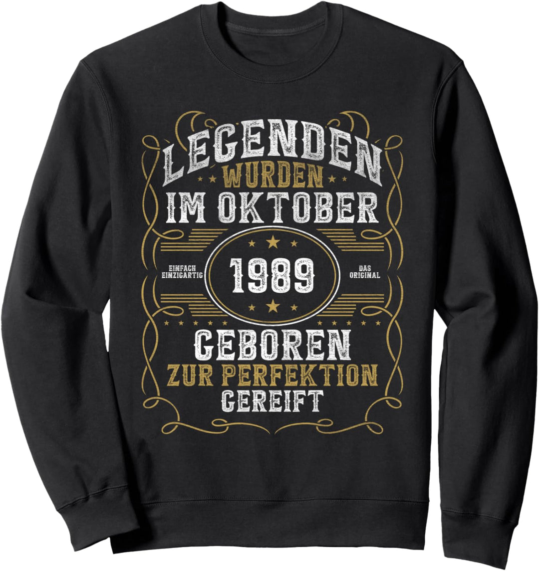Oktober 1989 35. Geburtstag Legendär seit Oktober 1989 Sweatshirt