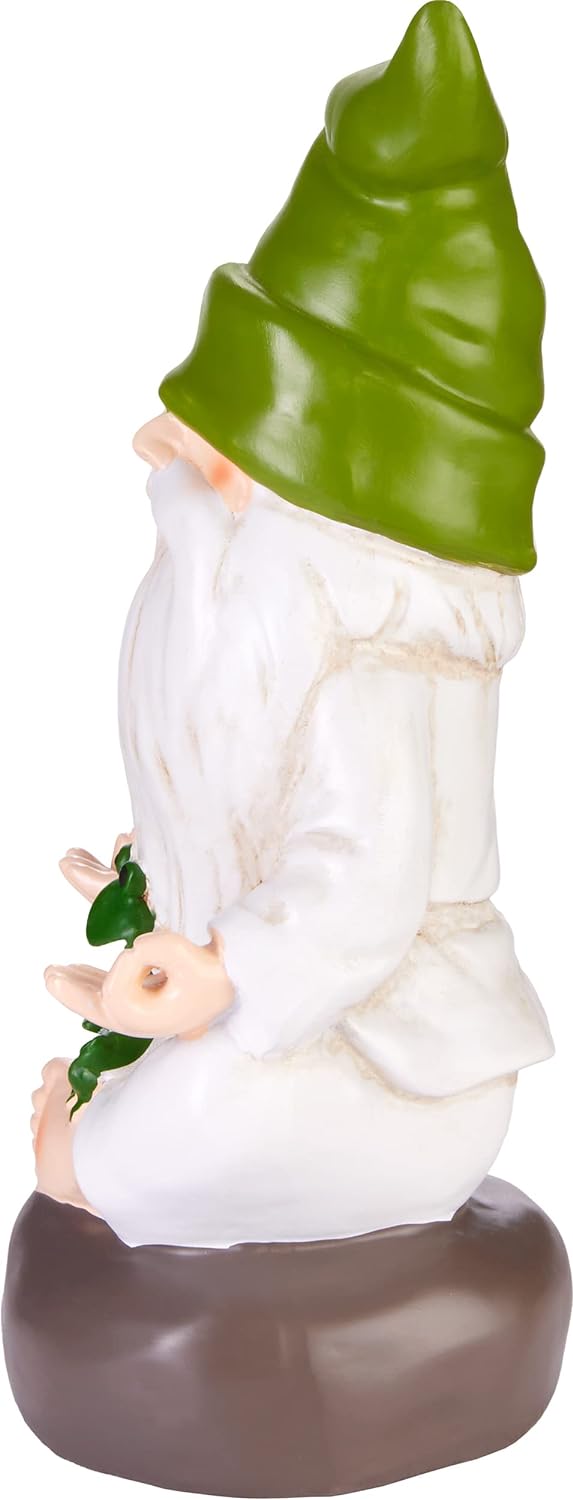 BRUBAKER Gartenzwerg meditiert mit Frosch - Zwerg Schneidersitz Yoga Meditation Übung Sukhasana - Ga