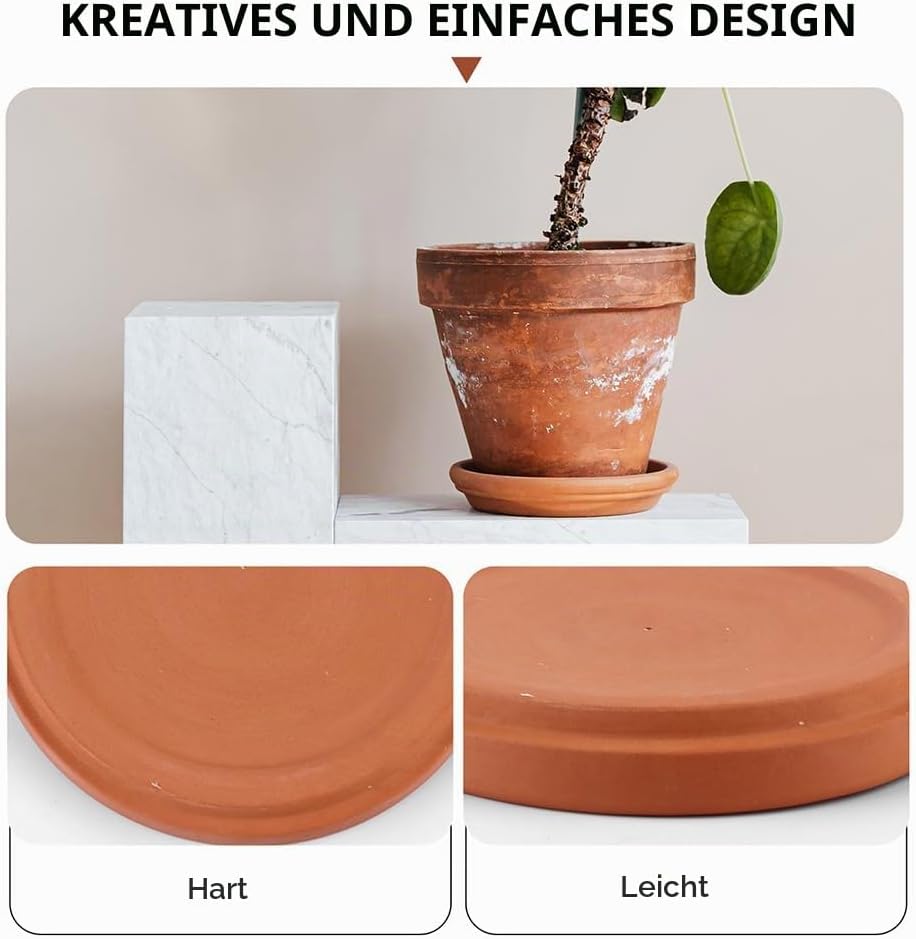 UPKOCH 5 Stücke Ton Blumentopf Untersetzer Terracotta Runde Pflanzentopf Untertasse Terrakotta Pflan