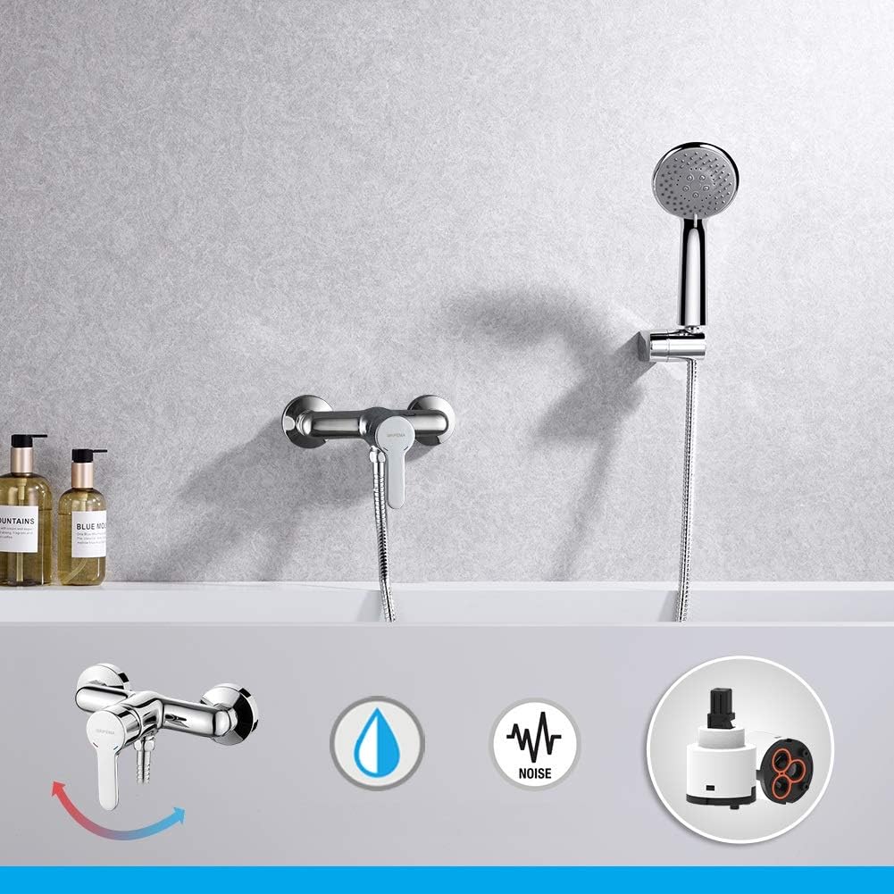GRIFEMA PORTO-G12003 | Duscharmatur - Chrom &amp; Ibergrif M11057 Wasserhahn Bad-Mischbatterie, Waschtis