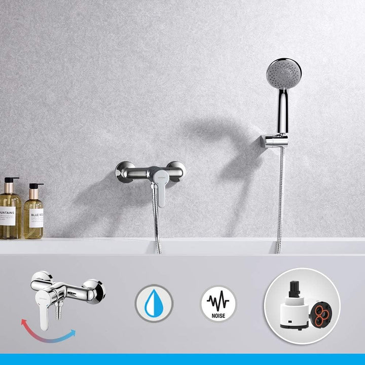 GRIFEMA PORTO-G12003 | Duscharmatur - Chrom &amp; Ibergrif M11057 Wasserhahn Bad-Mischbatterie, Waschtis