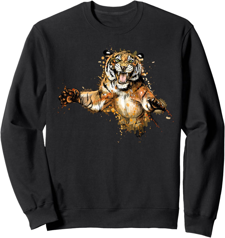 Bengalischer Tiger-Angriff Sweatshirt