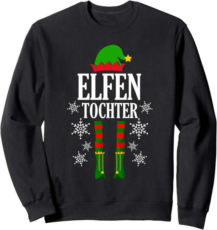 Elfen Tochter Elfe Partnerlook Weihnachten Weihnachtself Sweatshirt