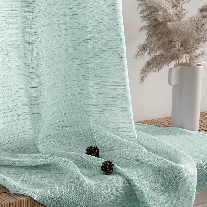 MIULEE Vorhang Gardinen Leinen mit ösen Voile Vorhänge Leinenoptik Gardinen Wohnzimmer Modern Fenste