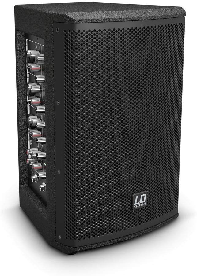LD Systems Mix 6 A G3-2-Weg Aktiv-Lautsprecher mit Integriertem 4-Kanal-Mixer, 6.5''