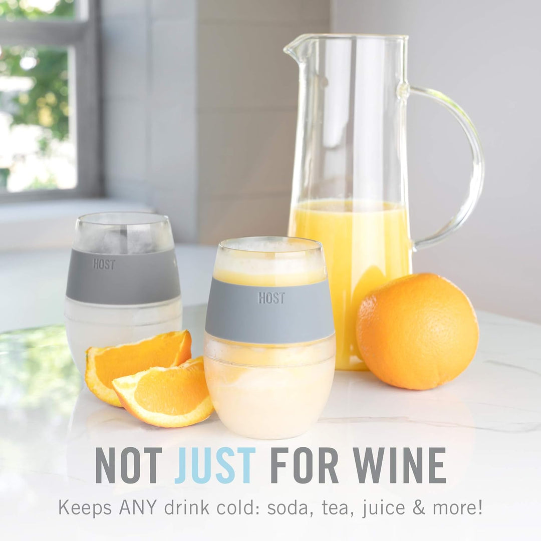Host 2962 8.5 Ounce Freeze Cooling Wine Glasses - Kunststoff Clear 11.7094 x 1.34 x 8.20 cm Grau Set