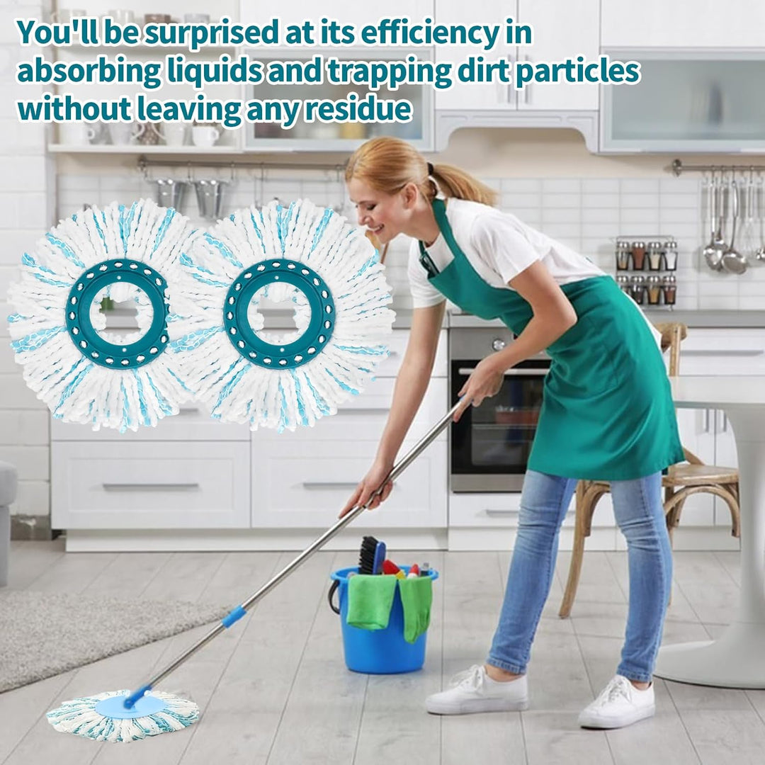 Clean Twist Disc Mop, 4 Stück Wischmop Ersatzbezug Kompatible Ersatzmoppköpfe Ersatzkopf für Leifhei