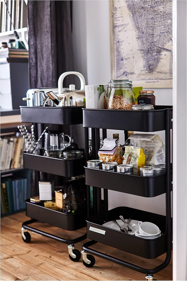 IKEA RÅSKOG Trolley, 35x45x78cm, Schwarz
