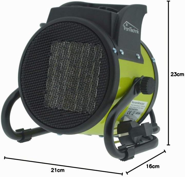Tronitechnik® 2000 Watt Elektroheizer Heizlüfter Bauheizer Keramik Heizstrahler elektrisch Heizgerät