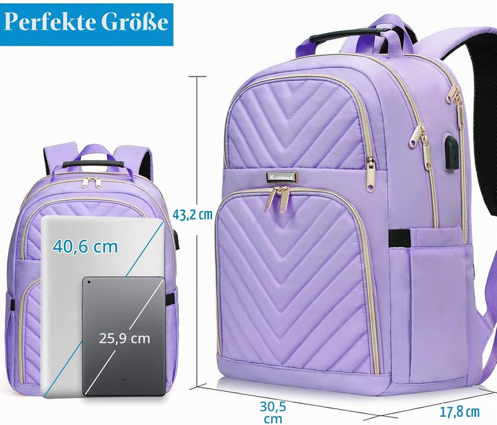 Rucksack Damen 15.6" Lila, 15.6" Lila