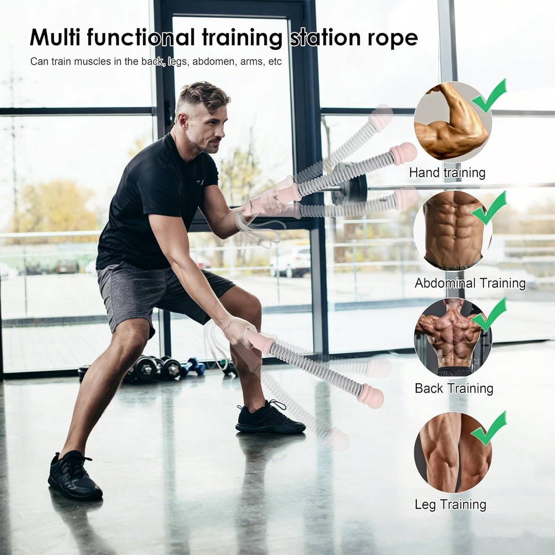 Ropeless Battle Rope Verstellbar, Tragbares Fitnessgerät für Zuhause, Platzsparendes Übungsseil für