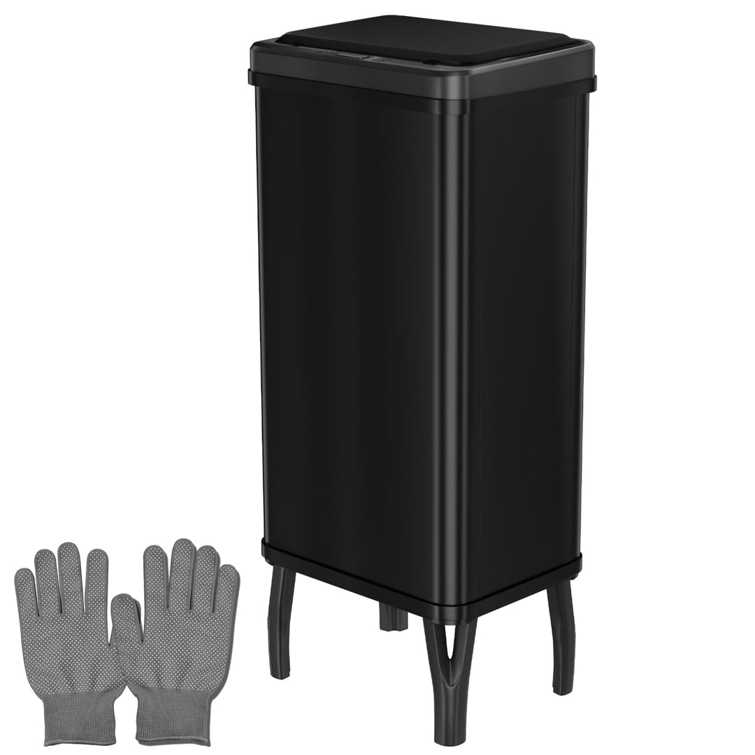 Gardtech 60 Liter Mülleimer Küche mit Sensor - Abfalleimer mit Bewegungssensor - Klemmring für Müllb