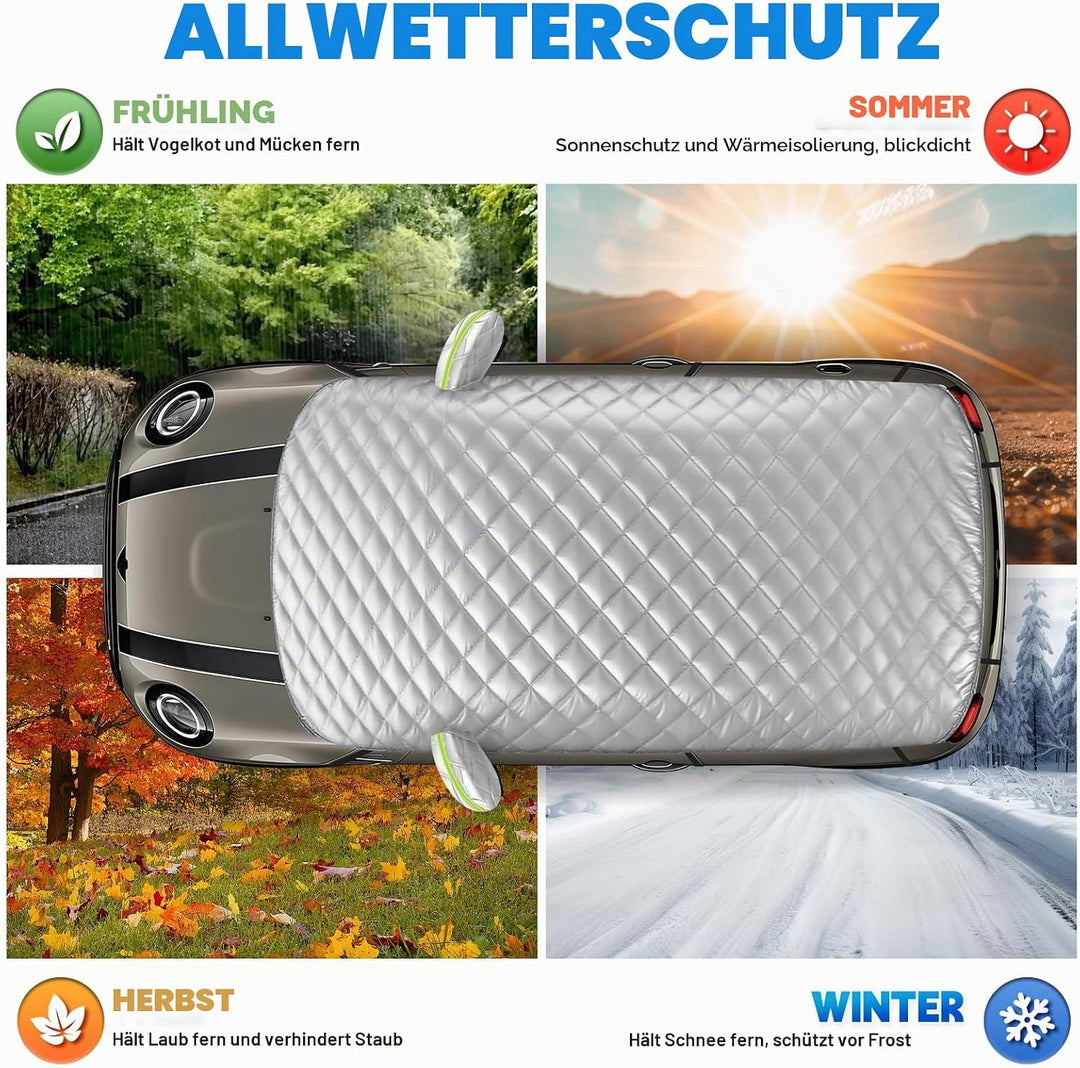 Hagelsichere Autoabdeckung Winter Passend für VW T-ROC 2017-2025, Auto Halbgarage Abdeckplane Wasser