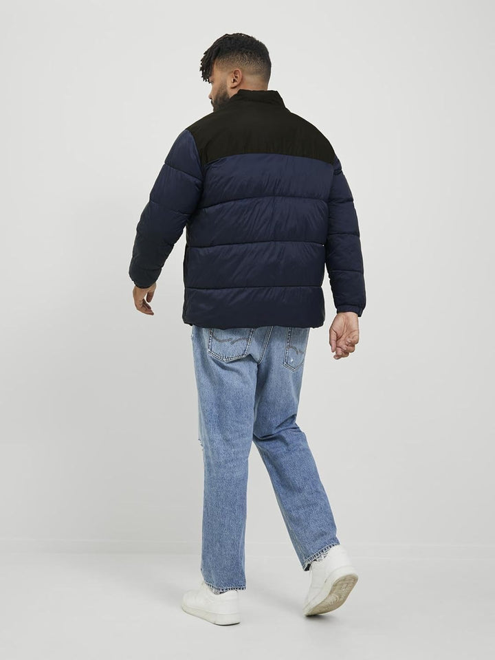 JACK & JONES Herren Jjetoby Puffer Collar Pls Pufferjacke 3XL Navy Blazer, 3XL Navy Blazer
