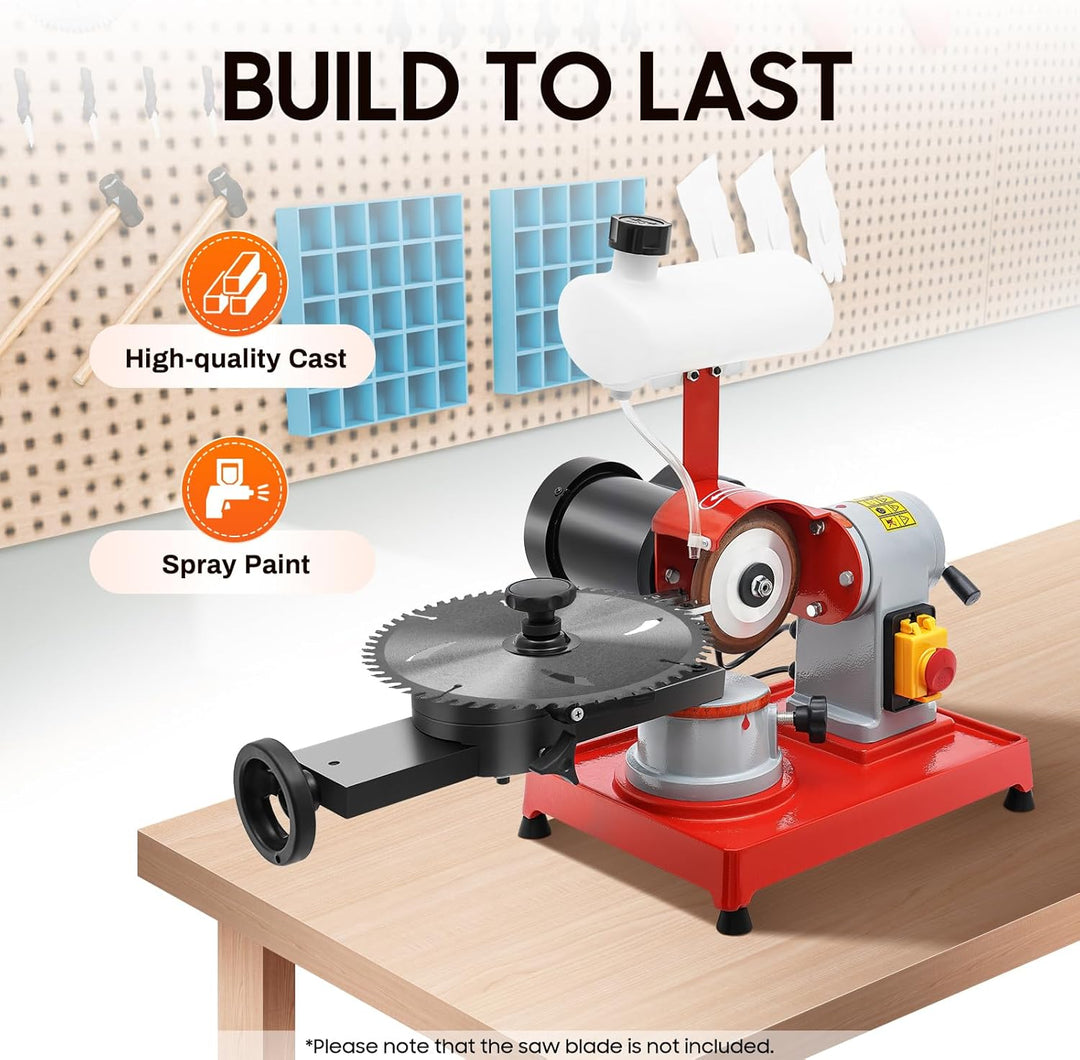 370W Schärfmaschine Schärfmaschine, 220V 2850RPM Schärfgerät Kreissägeblatt Nass Kreissägeblattschär