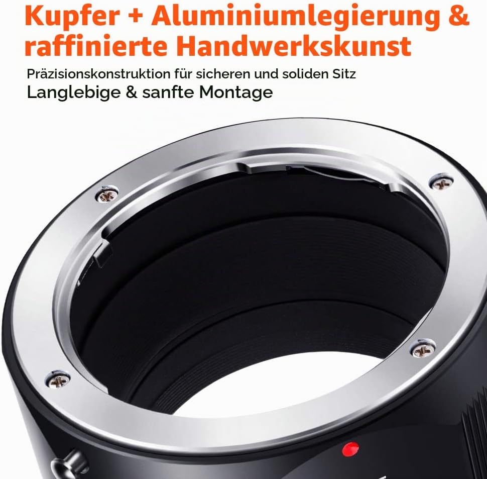 K&amp;F Concept M14105 C/Y-NEX Hochpräziser Adapterring Objektivadapter für Contax/Yashica Objektiv auf