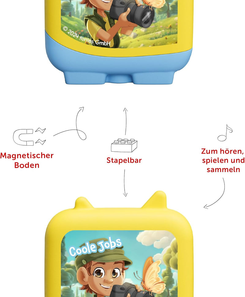 tonies Clever 4er Set Coole Jobs für Deine Toniebox, Wissens-Hörspiel für Kinder ab 5 Jahren, Spielz