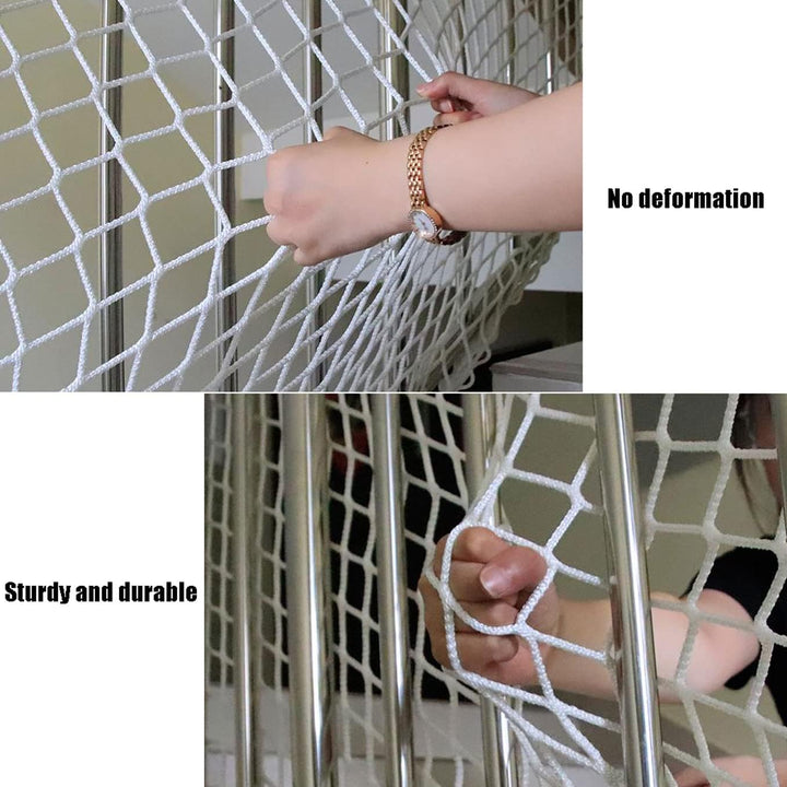 KACQIYT Weiss Sicherheitsnetz Katzennetz Schutznetz Kinder Hochbett Treppe Balkon Fenster Gehäuse Ra