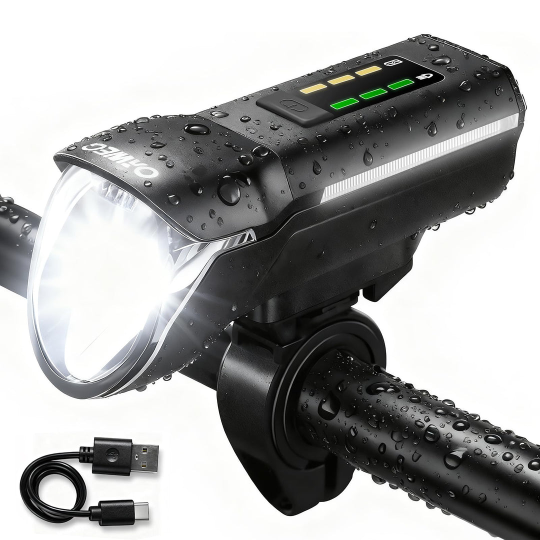 Fahrradlicht Vorne StVZO zugelassen, 4 Leuchtmodi Fahrradlampe Vorne USB-C Akku Lampe Wasserdicht IP