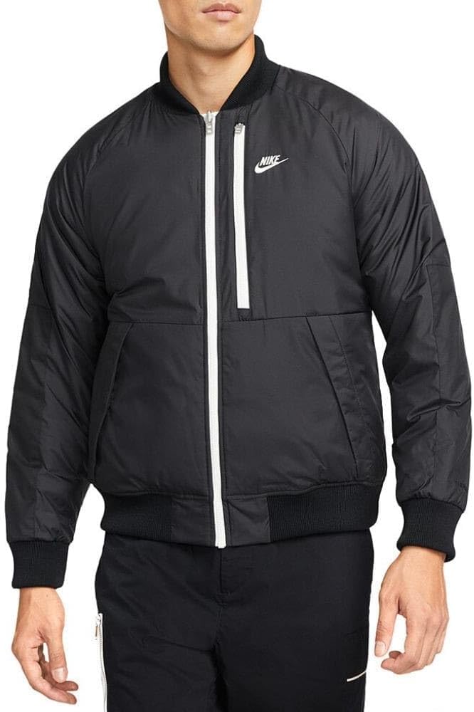 Nike Herren M NSW Tf Rpl Legacy Rev Bomber Jacket XL Black/Dk Smoke Grey/Sail, XL Black/Dk Smoke Gre