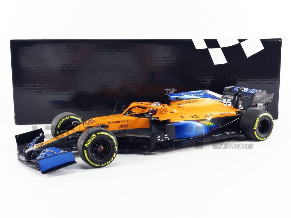 Minichamps 530201955 1:18 Mclaren Renault MCL35-Carlo Sainz-Austrian 2020 Sammlerstück Miniaturauto,