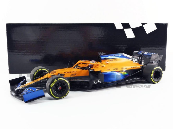 Minichamps 530201955 1:18 Mclaren Renault MCL35-Carlo Sainz-Austrian 2020 Sammlerstück Miniaturauto,