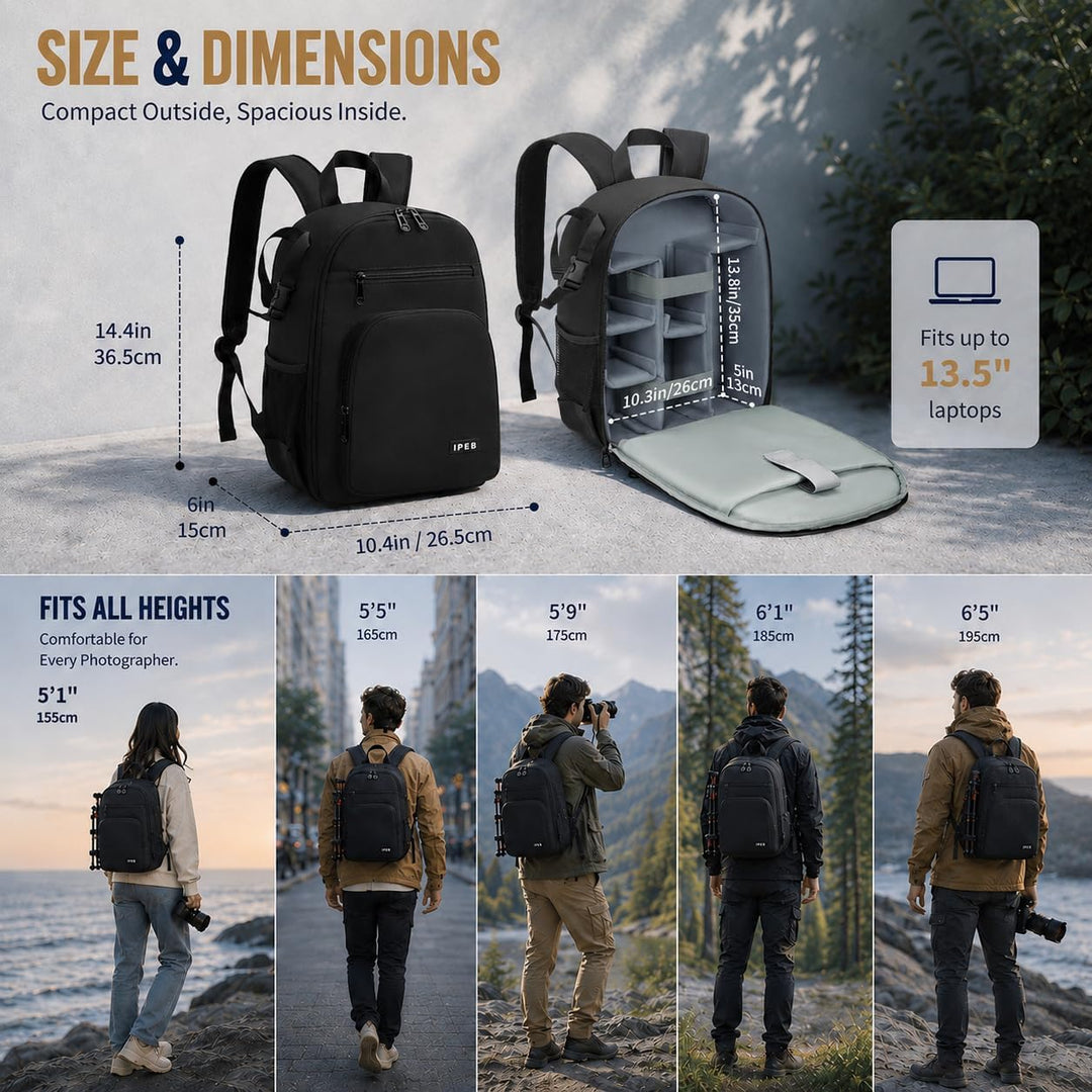 Kamerarucksack Tasche mit Stativhalterung Wasserdichtes Kameragehäuse Fotografie Rucksack Anti-Diebs